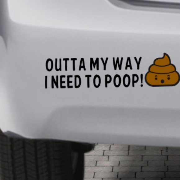 Funny Vinyl Decal | I need to poop decal - Picture 1 of 3